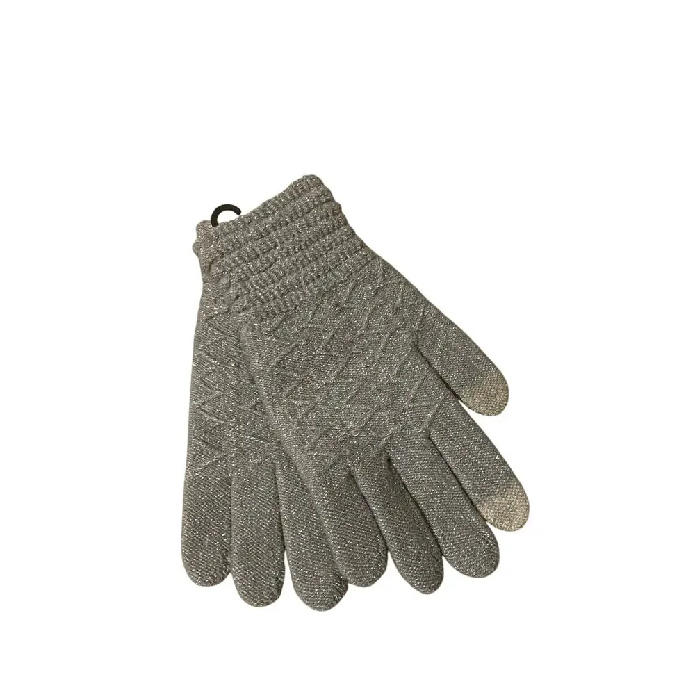 Steve Madden Gray Knit Touchscreen Friendly Light Gloves Women Sz OS